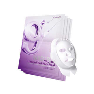 Numbuzin NAD+ Bio lifting full face mask with packaging on a white background