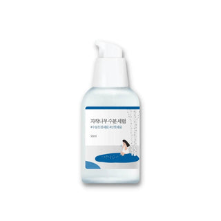 ROUND LAB's Birch Juice Moisturizing Serum in a 50 ml bottle with a pump dispenser.