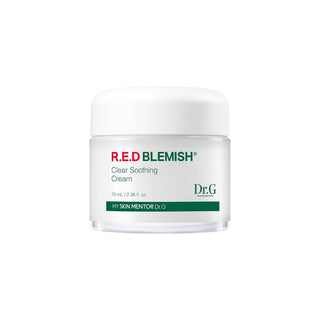 Dr. G's R.E.D Blemish Clear Soothing Cream in a 70 ml (2.36 fl oz) jar.