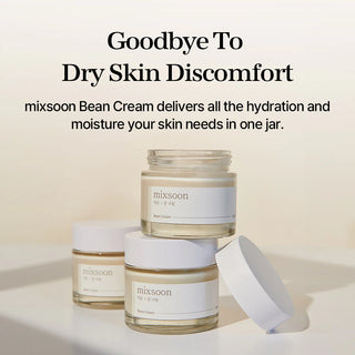 Say goodbye to dry skin discomfort with mixsoon's Bean Cream. It delivers all the hydration and moisture your skin needs in one jar.