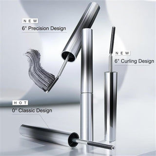 There are three different versions of JUDYDOLL's 3D Curling Eyelash Iron Mascara. The new version features a 6° precision design and another new version has a 6° curling design. The "hot" version showcases a 0° classic design.