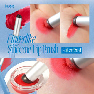 fwee's Fingerlike Silicone Lip Brush with a flexible design for seamless and precise lip application. The brush allows you to roll or spread the product smoothly.