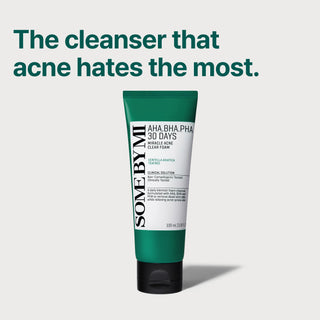 SOMEBYMI's AHA BHA PHA 30 Days Miracle Acne Clear Foam Cleanser, the ultimate cleanser that acne hates the most.