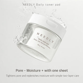 NEEDLY's Daily Toner Pad tightens pores and replenishes moisture with a simple two-layer care using one sheet.