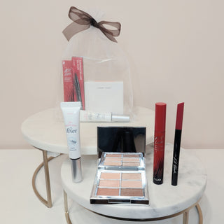 K-Drama Eye Kit by PlayLab Beauty curated by Vanessa and Jeanha comes in a gift bag and includes Clio Superproof Pen Liner, Clio Kill Lash Super Proof Mascara Extreme Volume, rom&nd Better Than Eyes Eye Shadow Palette, and ETUDE Dr. Mascara Fixer For Super Longlash.