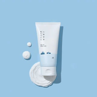 ROUND LAB 1025 Dokdo Cleanser 150ml squeeze tube with blue and white packaging, hydrating facial cleanser.