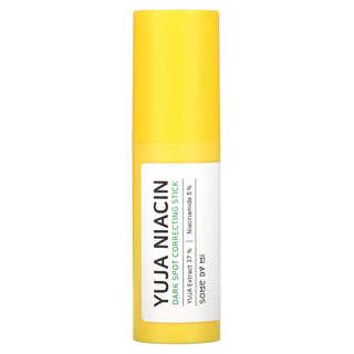 SOMEBYMI's Yuja Niacin Dark Spot Correcting Stick comes in a yellow case and contains 37% Yuja Extract and 5% Niacinamide.